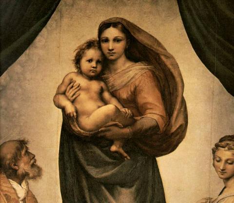Sixtusi Madonna (részlet) (Gemäldegalerie Alte Meister, Drezda) – Raffaello Santi